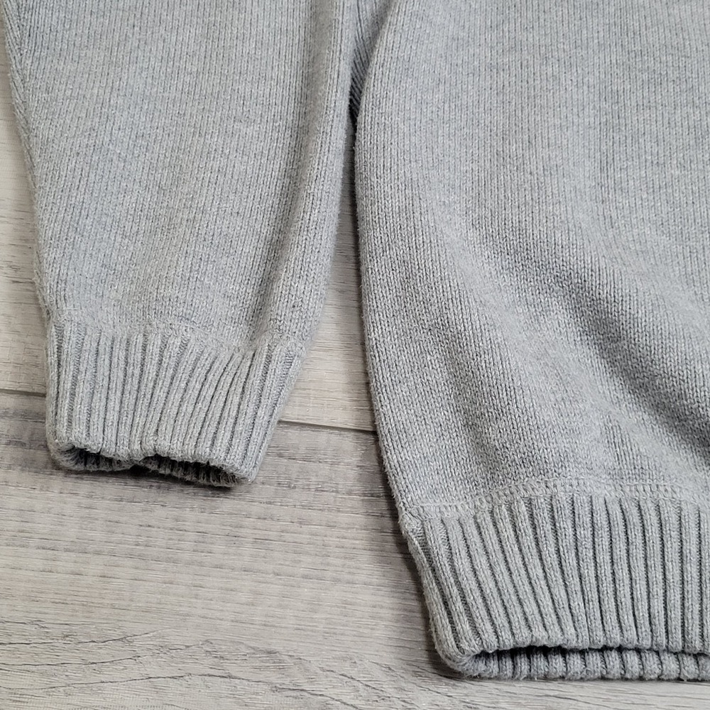 Eddie Bauer 100% Cotton Crewneck Sweater Men's XL Tall Gray Textured Knit - Picture 4 of 14